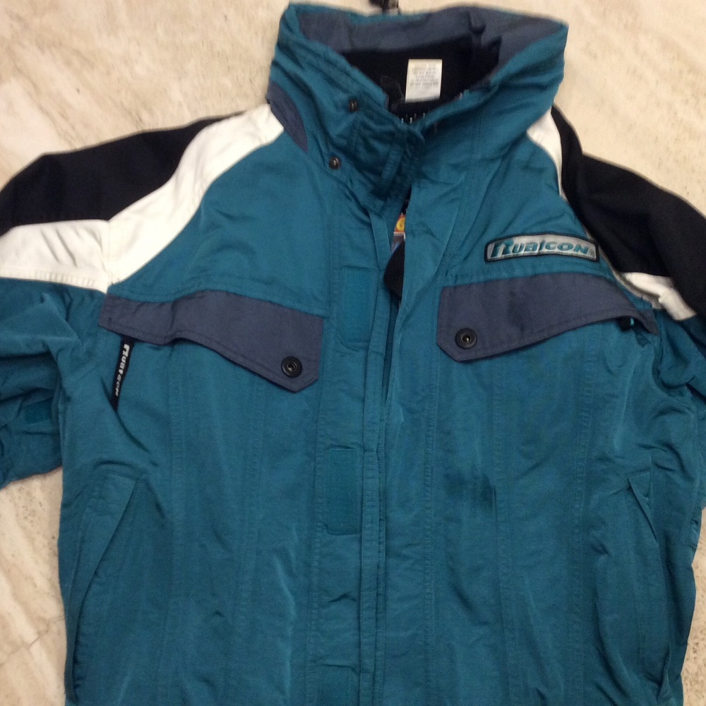 Rubicon Technical Skiwear Jacket Teal Black White Grey Sz L